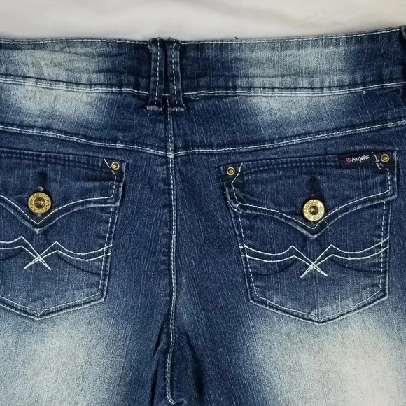 Angels Cuffed Cropped Blue Denim Women's Jeans 11 - Picture 7 of 8